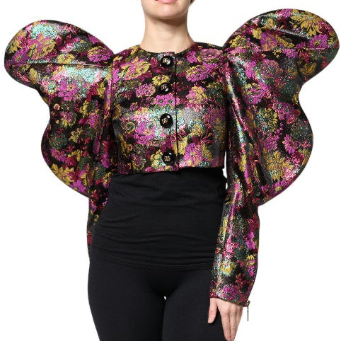Dolce & Gabbana Brocade Floral Cropped Blazer