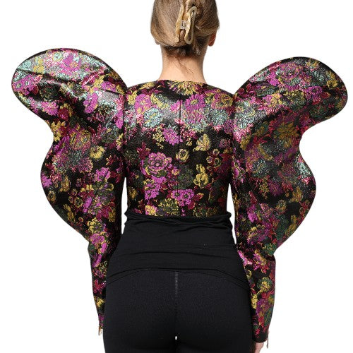 Dolce & Gabbana Brocade Floral Cropped Blazer