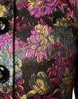 Dolce & Gabbana Brocade Floral Winged Shoulder Blazer