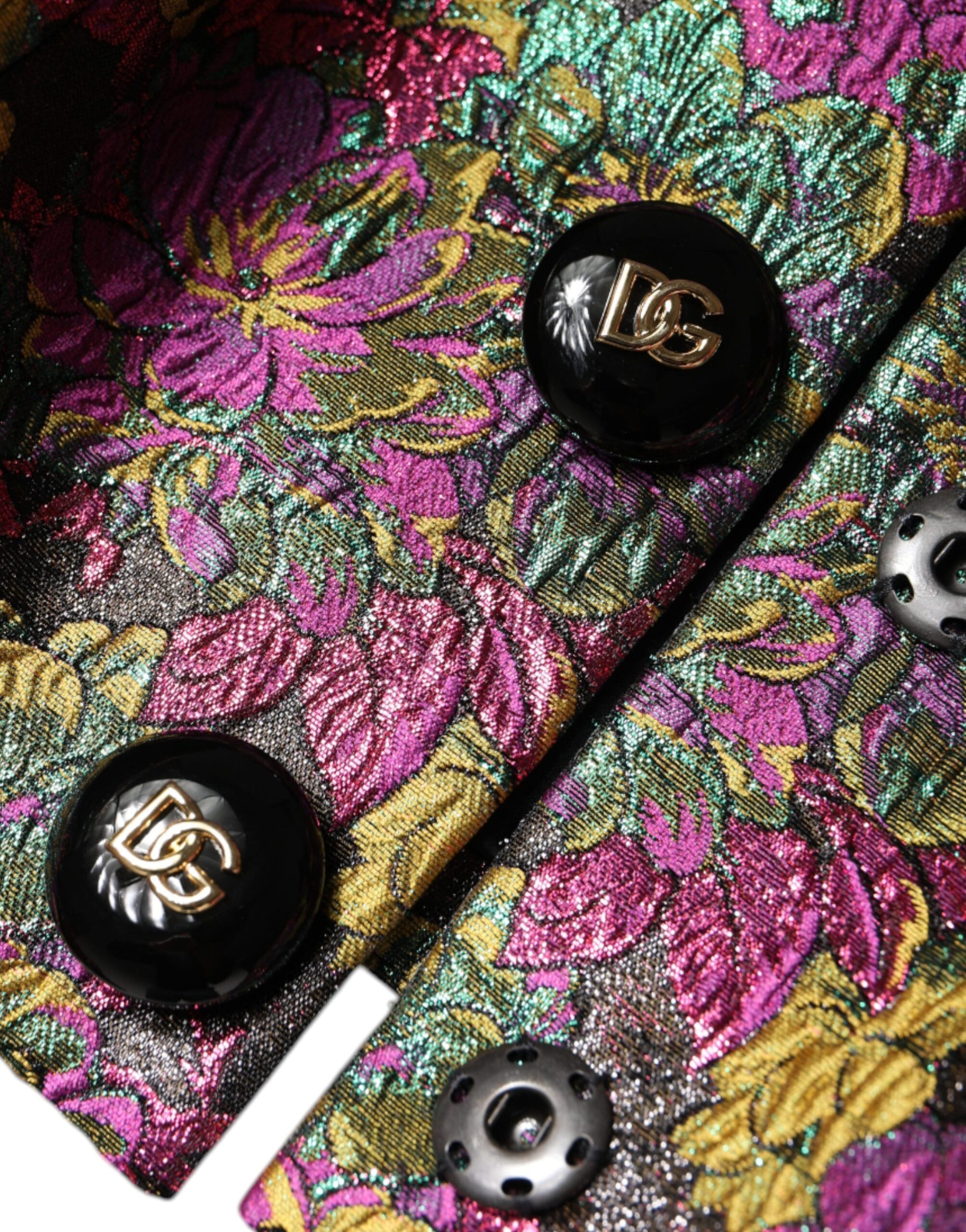 Dolce &amp; Gabbana Brocade Floral Winged Shoulder Blazer