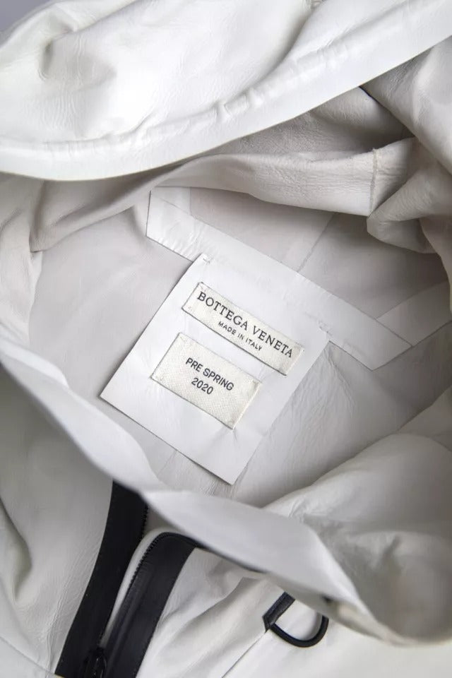 Bottega Veneta Waterproof Leather Jacket - White
