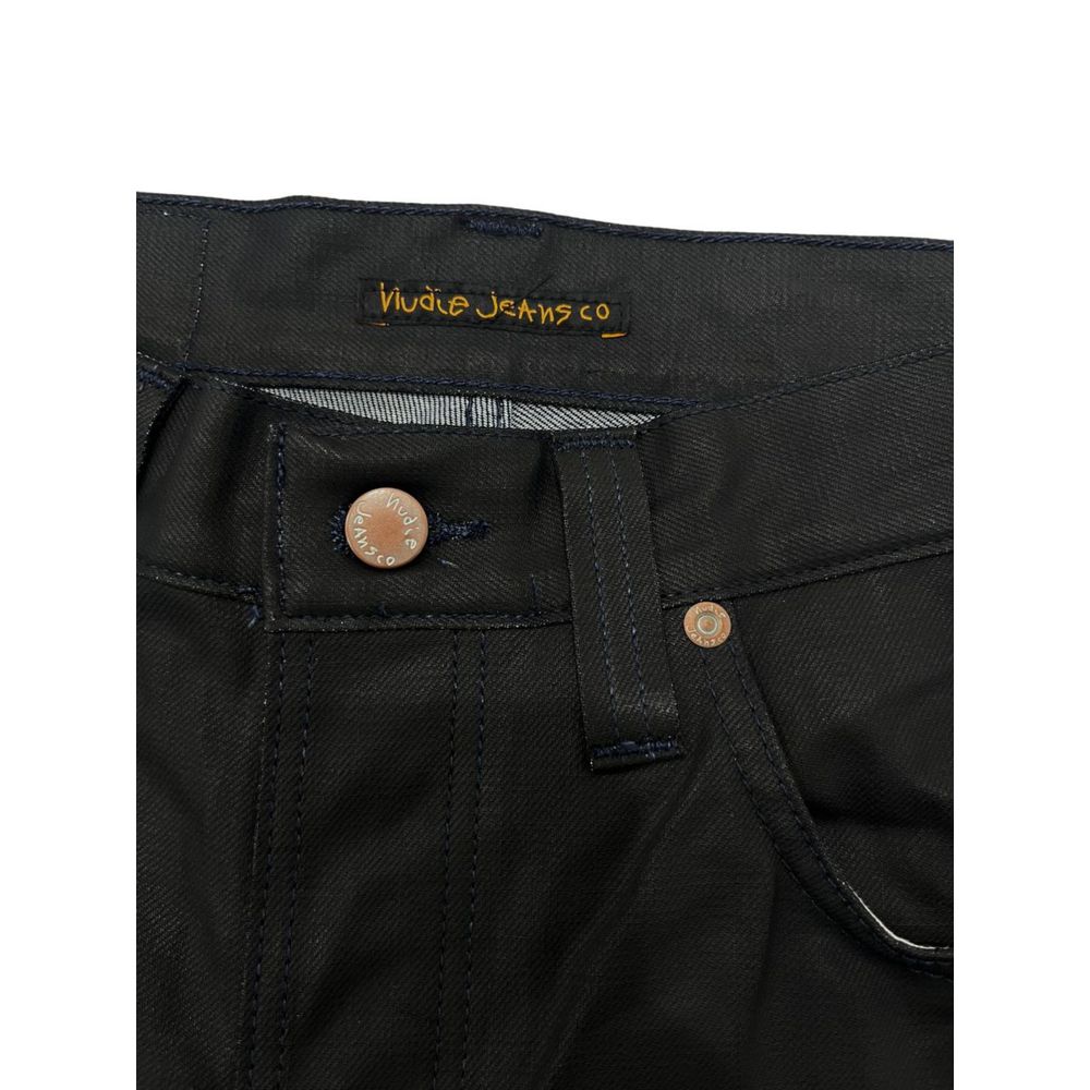 Nudie Jeans Skinny Luster Black Jeans - Made In Italy