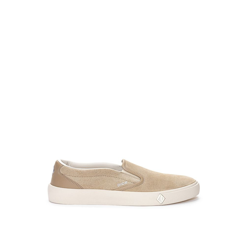 Dior Beige Slip On Leather Sneaker