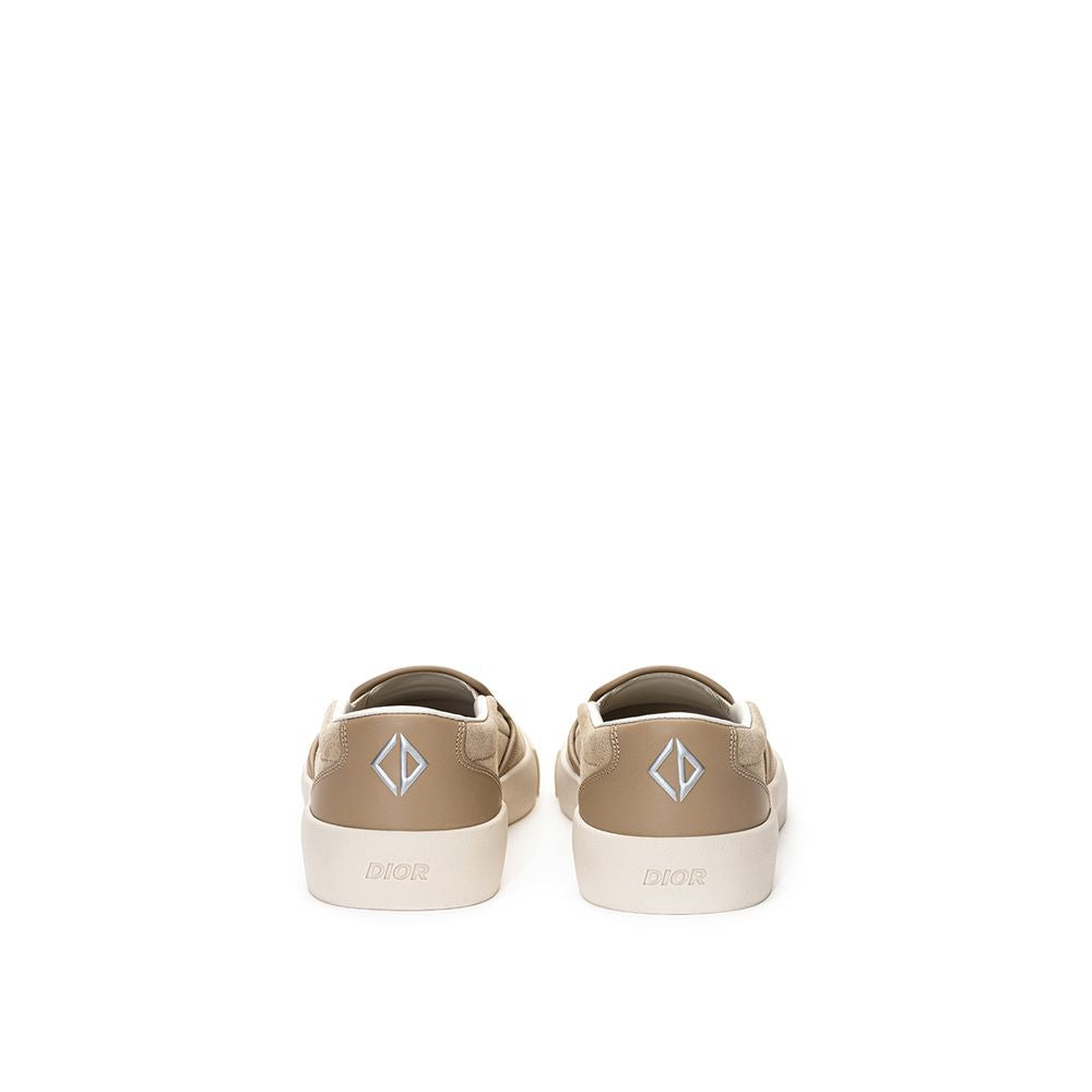 Dior Beige Slip On Leather Sneaker