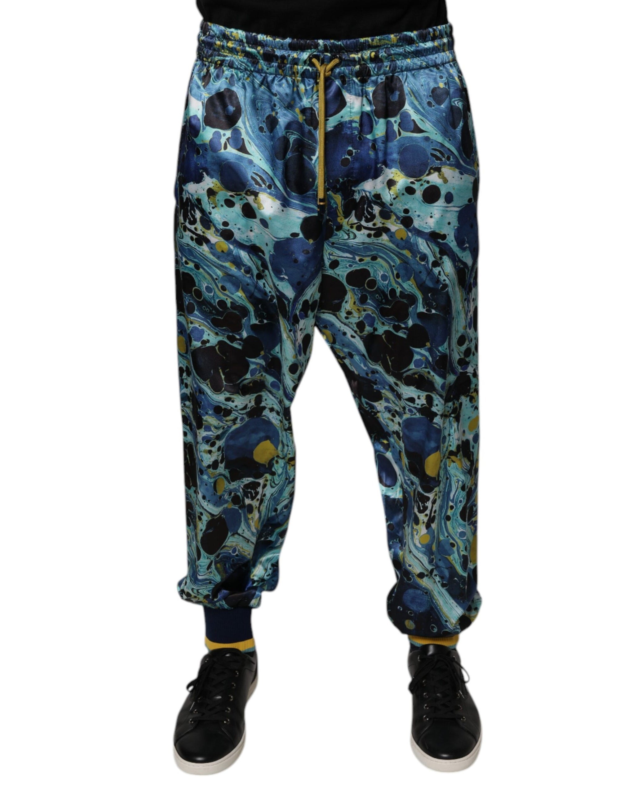 Dolce & Gabbana Multicolor Marble Print Jogger Pants
