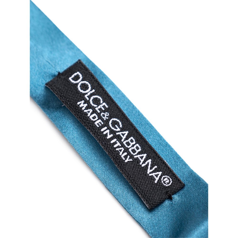 Dolce & Gabbana Silk Bow Tie - Cool Blue