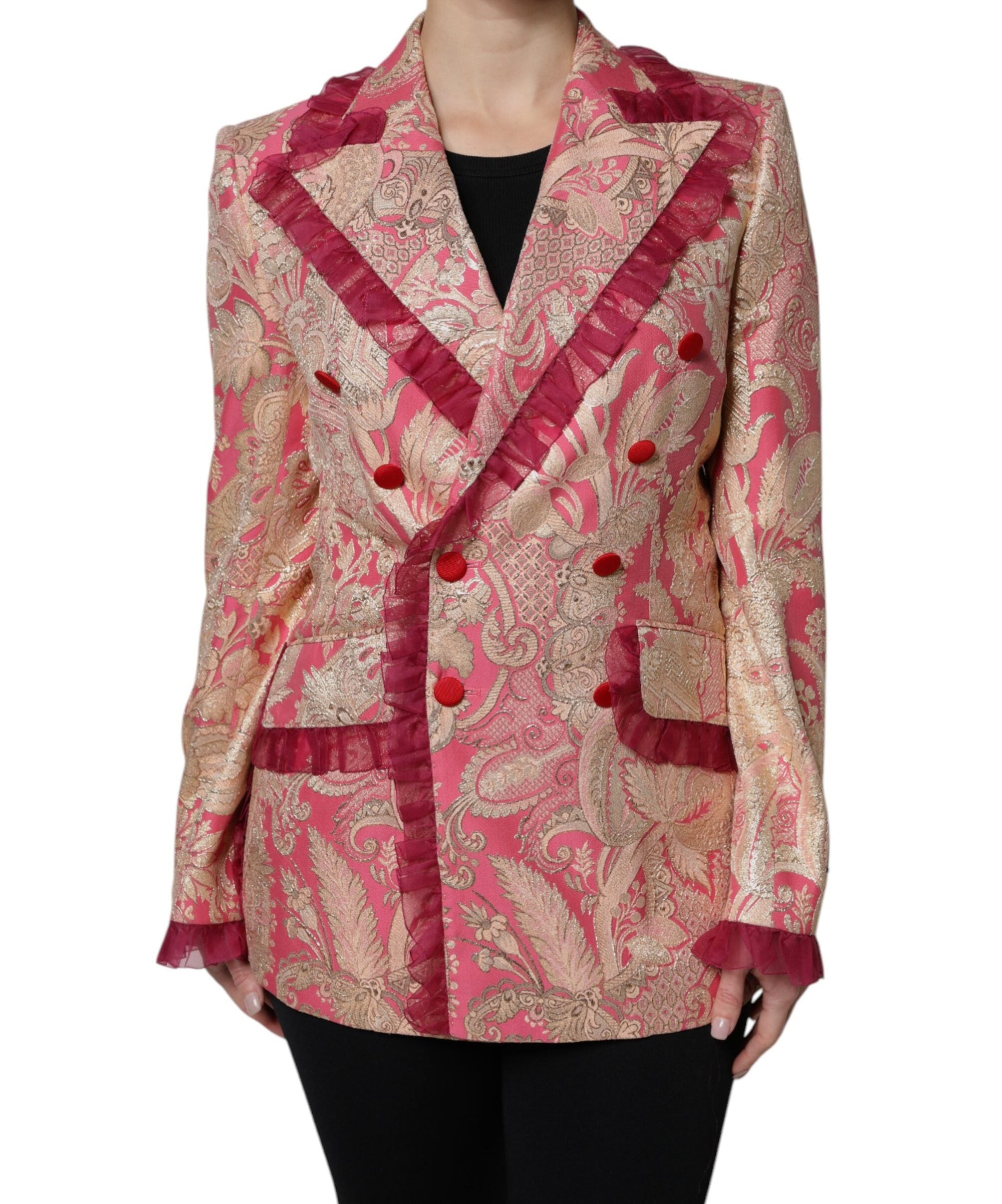 Dolce &amp; Gabbana Floral Print Blazer - Fuchsia Pink
