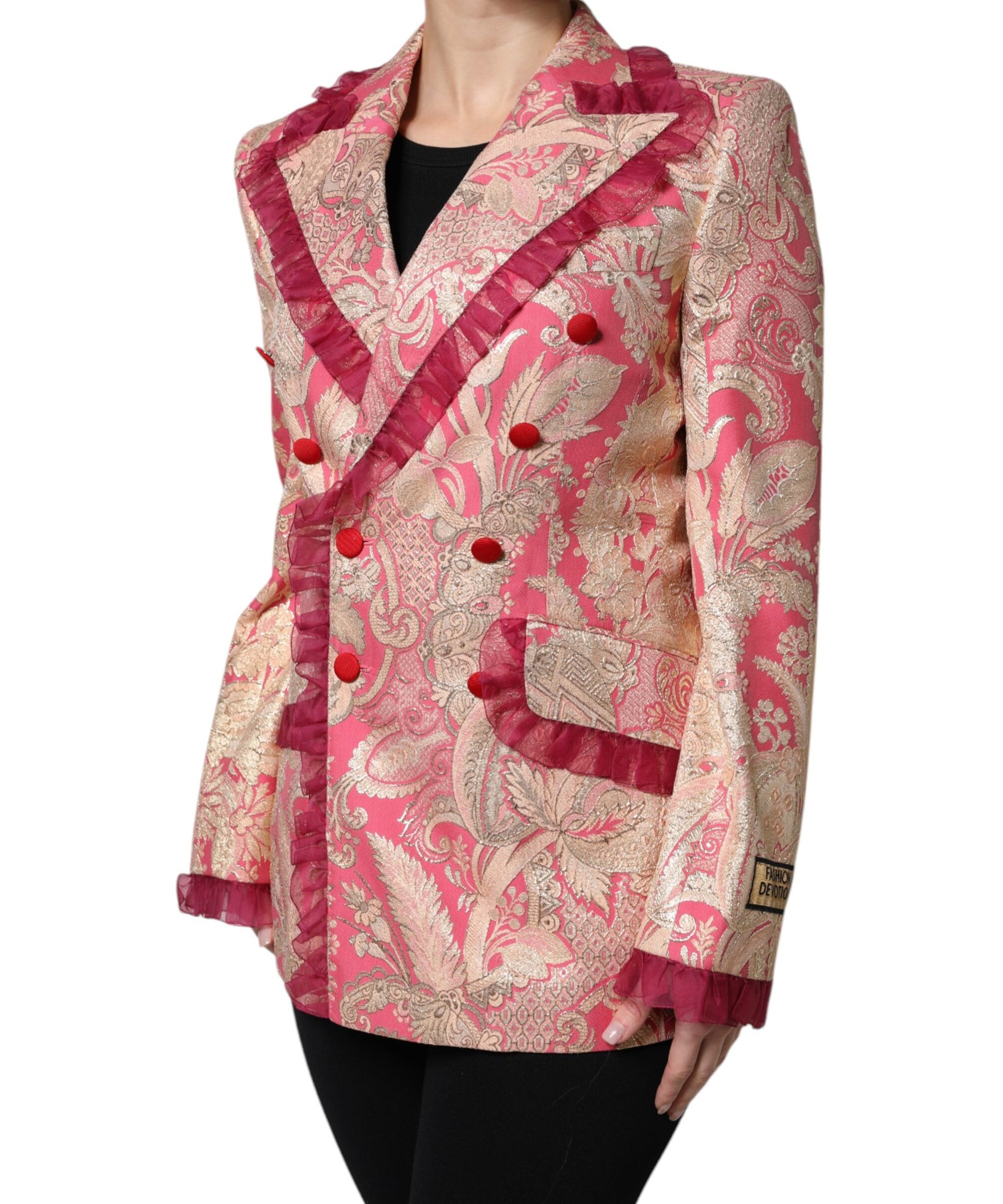 Dolce &amp; Gabbana Floral Print Blazer - Fuchsia Pink