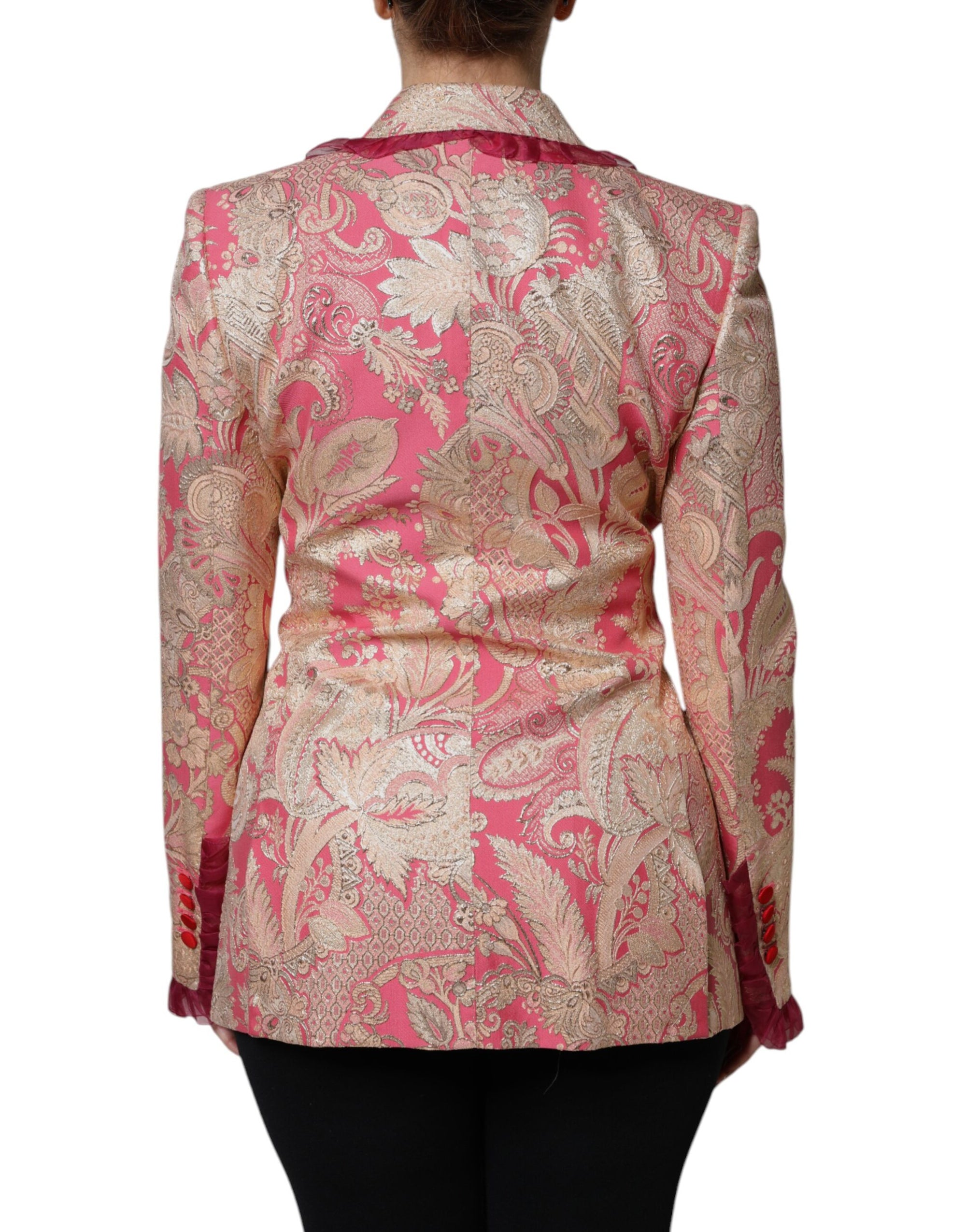 Dolce &amp; Gabbana Floral Print Blazer - Fuchsia Pink