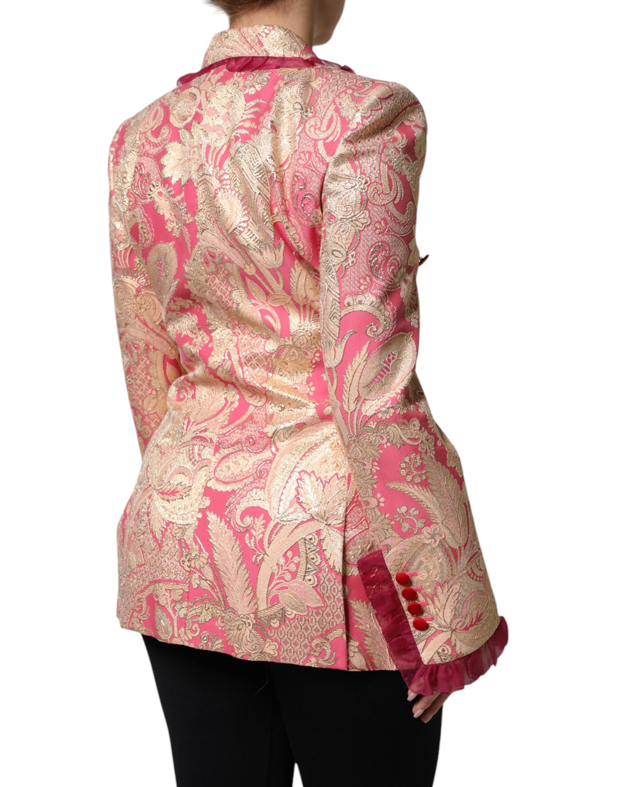 Dolce &amp; Gabbana Floral Print Blazer - Fuchsia Pink