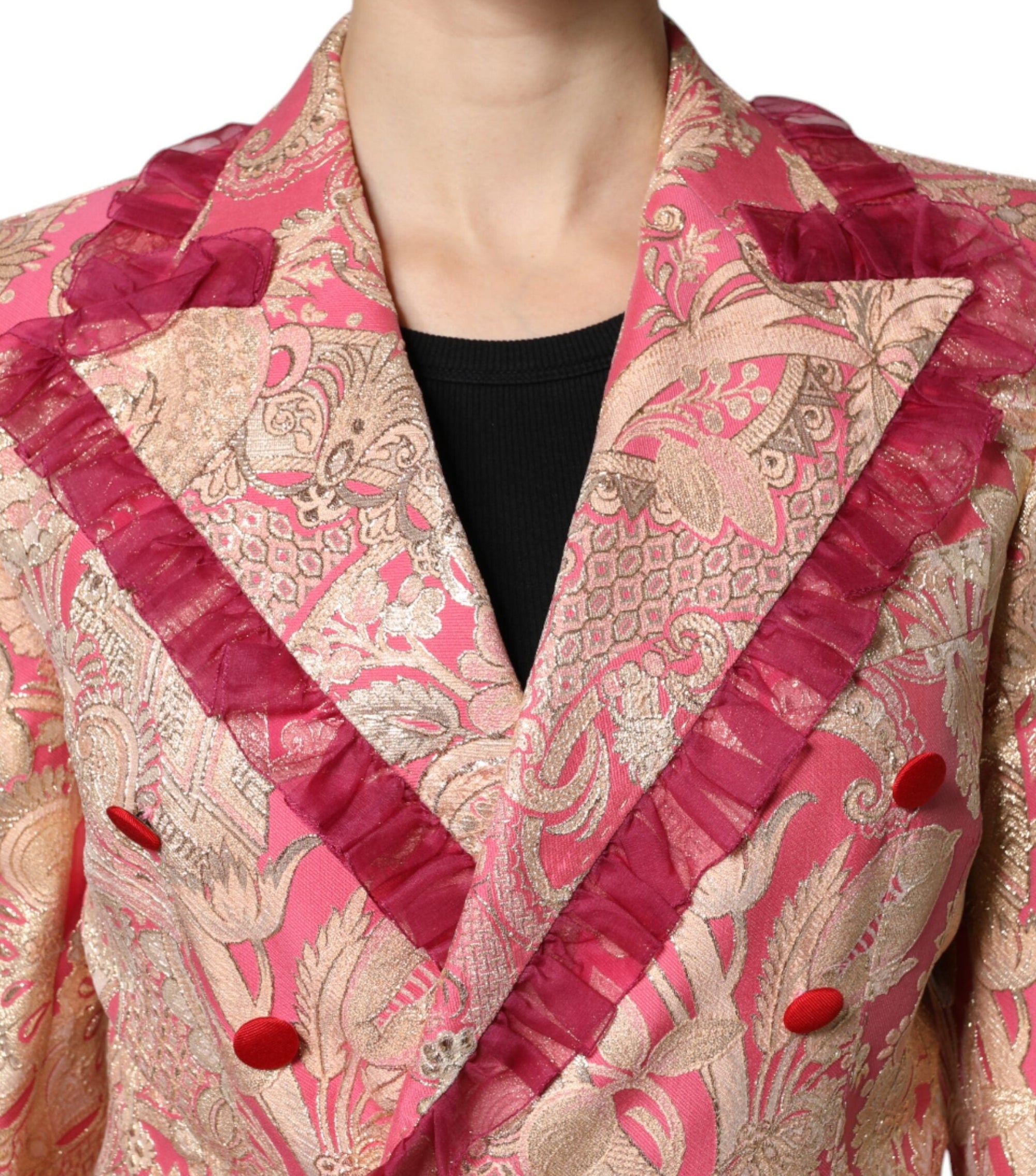 Dolce &amp; Gabbana Floral Print Blazer - Fuchsia Pink