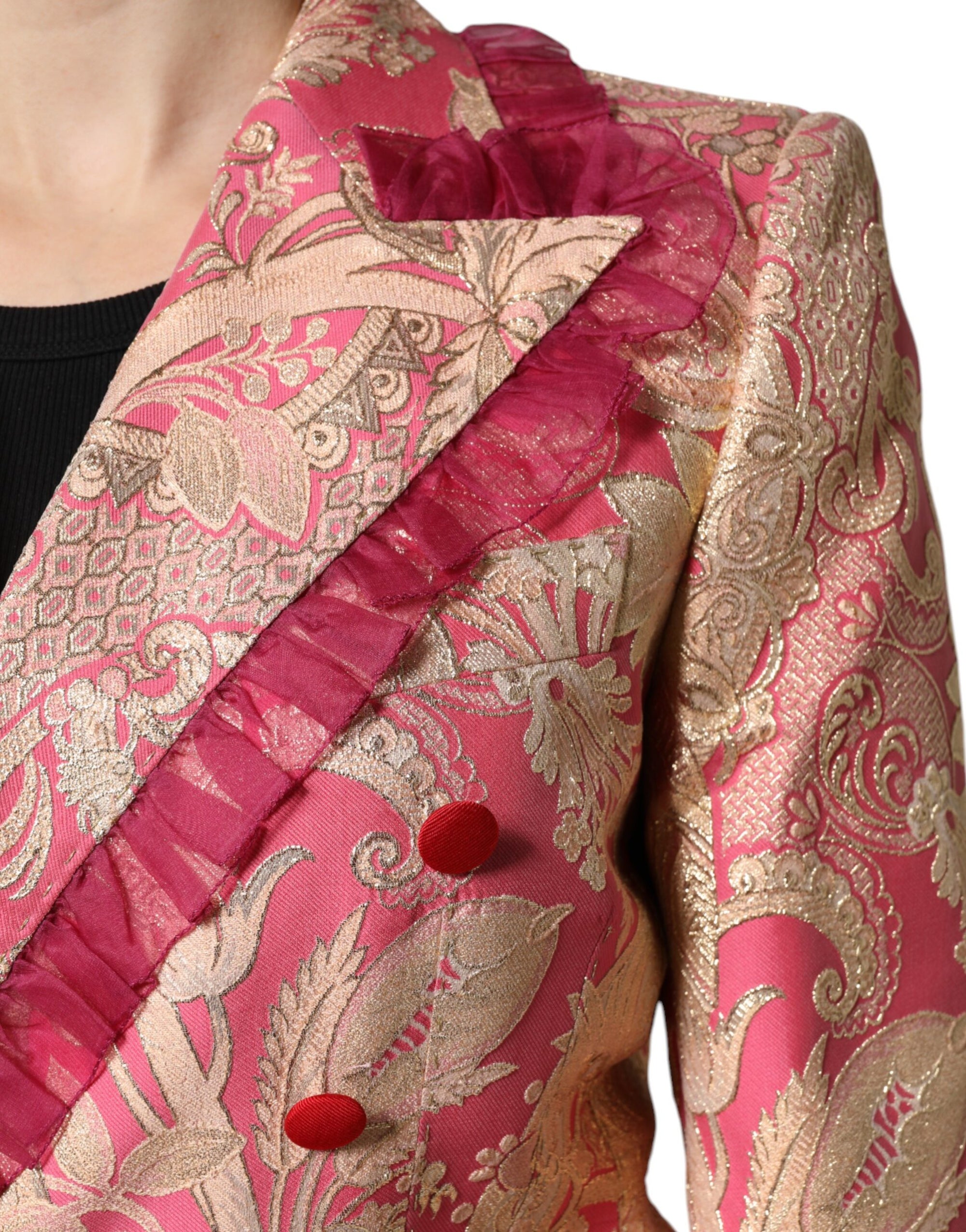 Dolce &amp; Gabbana Floral Print Blazer - Fuchsia Pink
