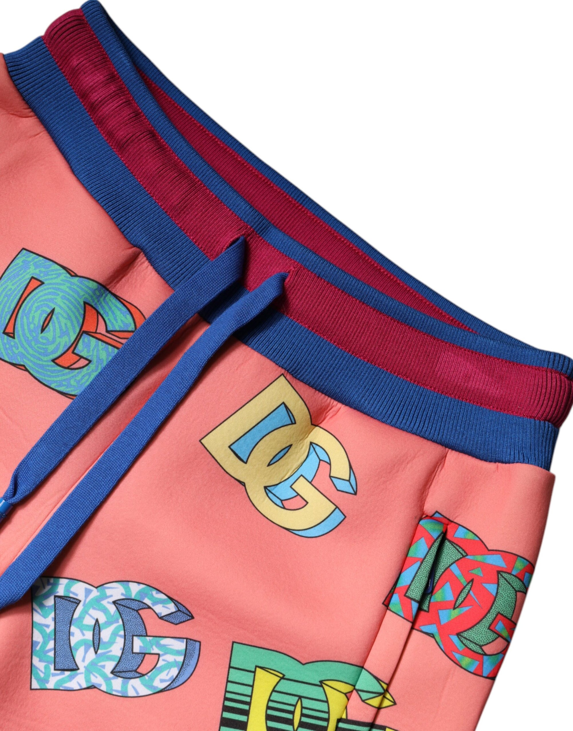 Dolce & Gabbana Pink Logo Monogram Jogger Pants