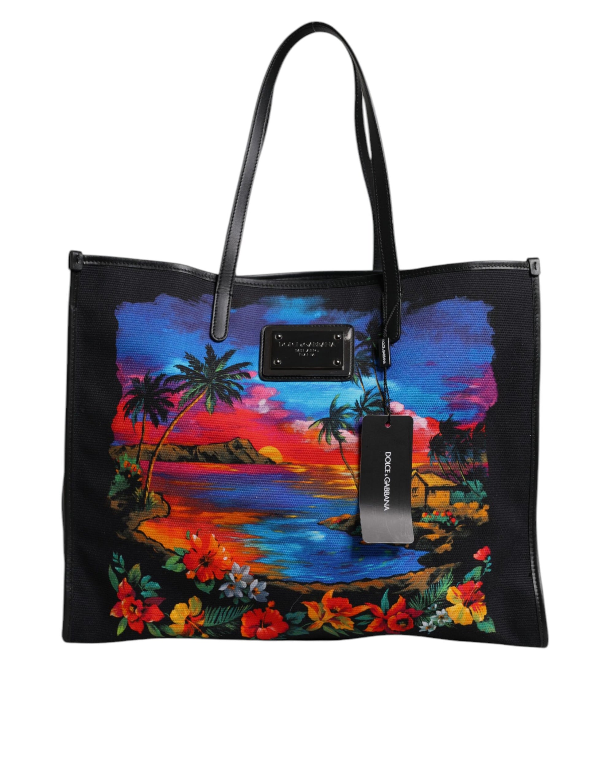 Dolce & Gabbana Island Print Shopper Tote Bag