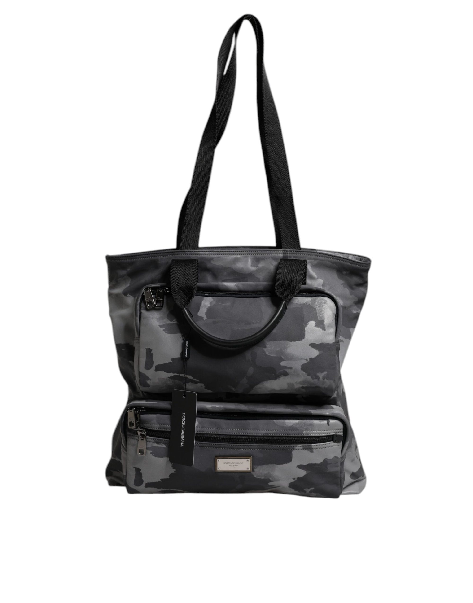 Dolce & Gabbana Gray Camo Tote Bag