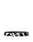 Tom Ford Black And White Zebra Stripe Leather Belt