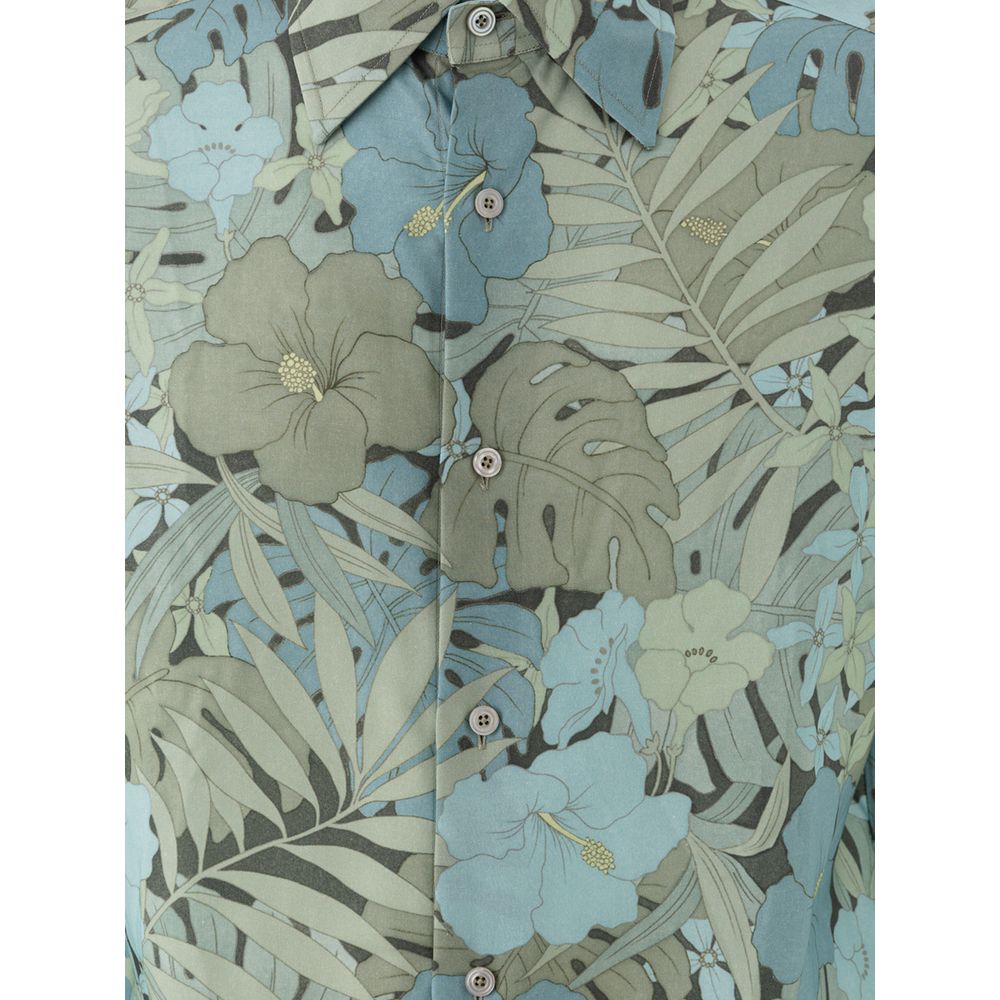 Tom Ford Botanical Print Collar Shirt
