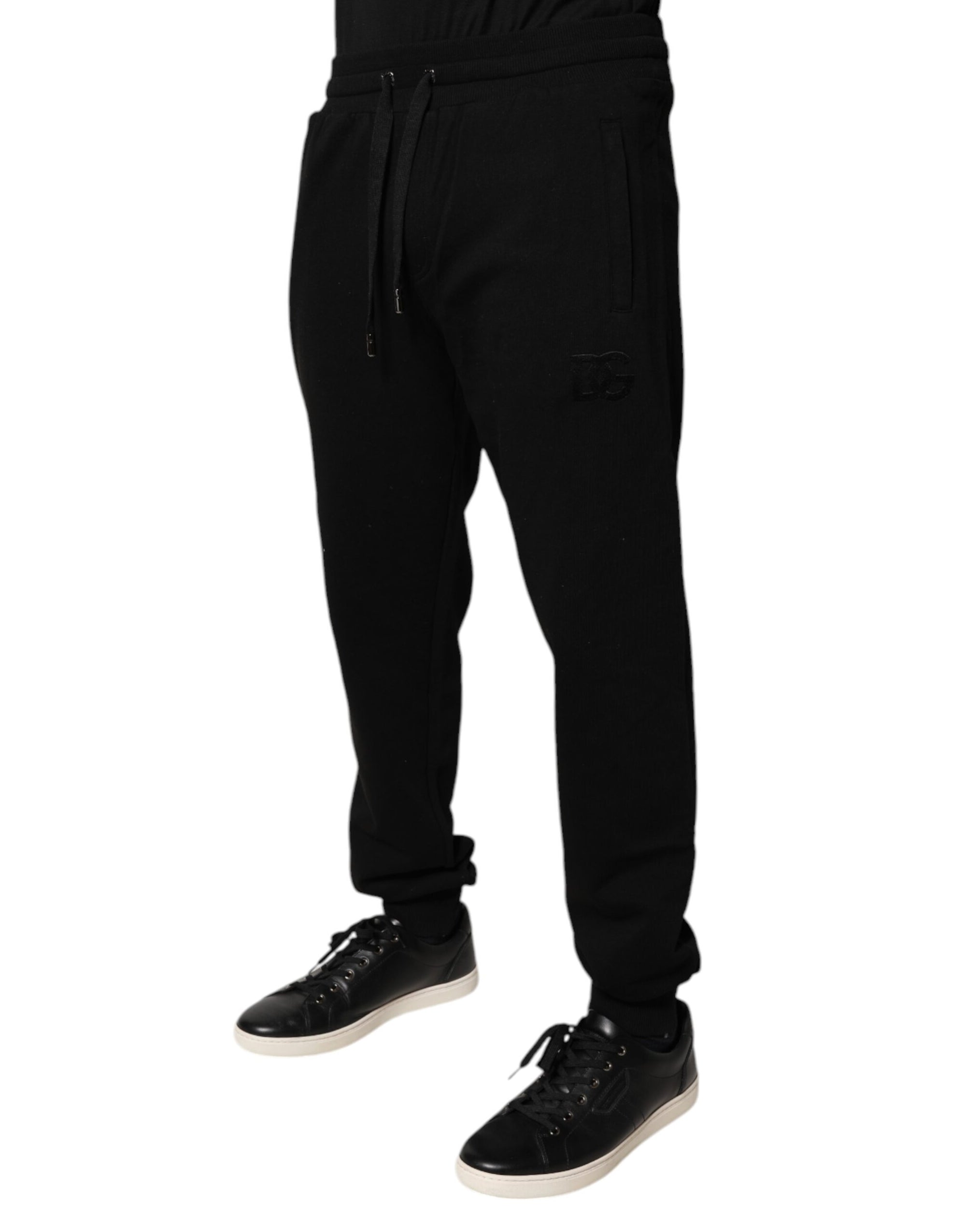 Dolce & Gabbana Black Cotton Jogger Pants