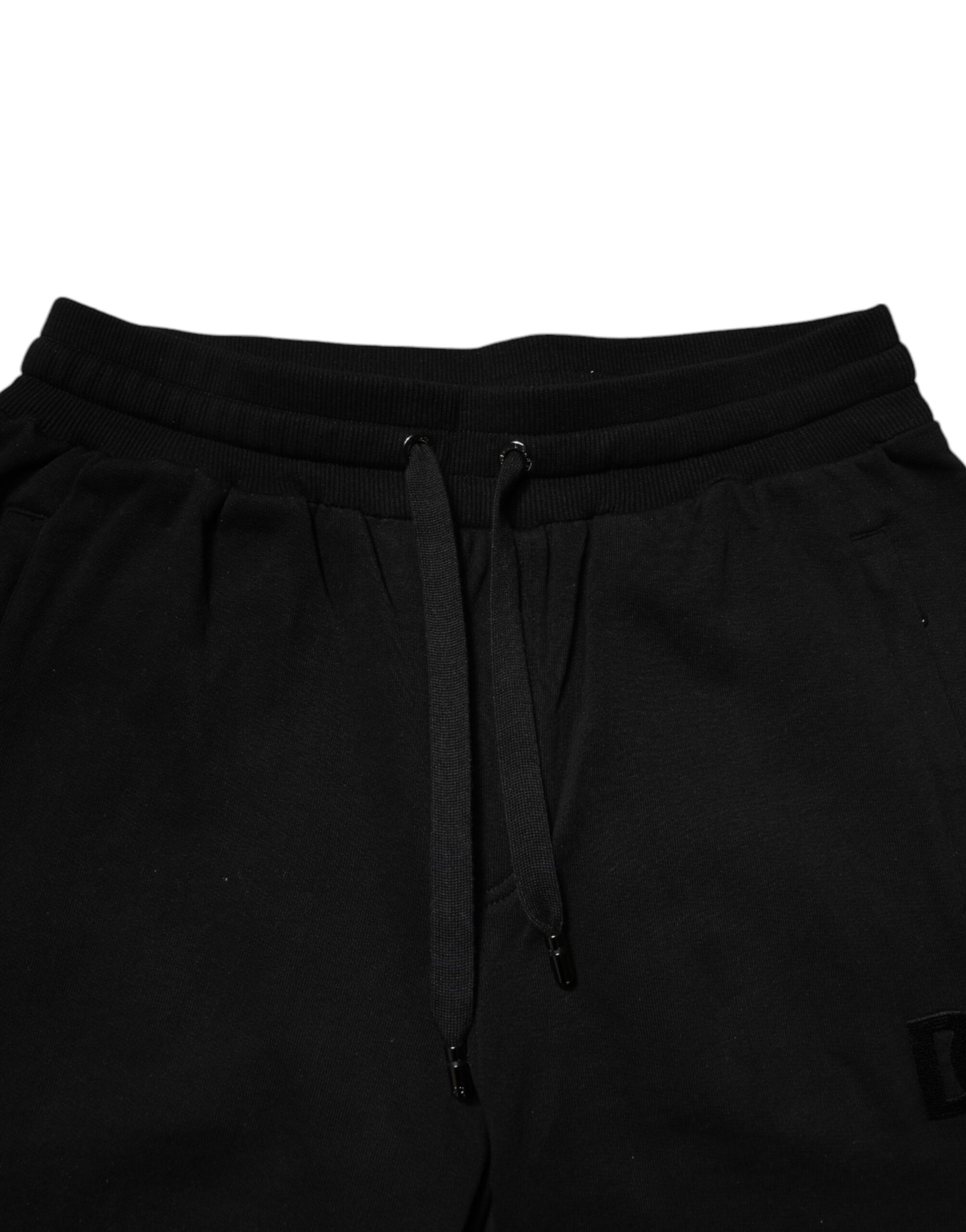 Dolce & Gabbana Black Cotton Jogger Pants