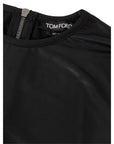 Tom Ford Long Sleeve Shimmer Top - Black