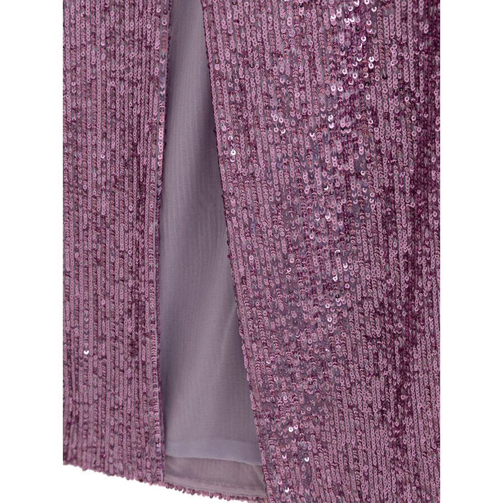 Tom Ford Pink Sequin Back Slit Maxi Skirt