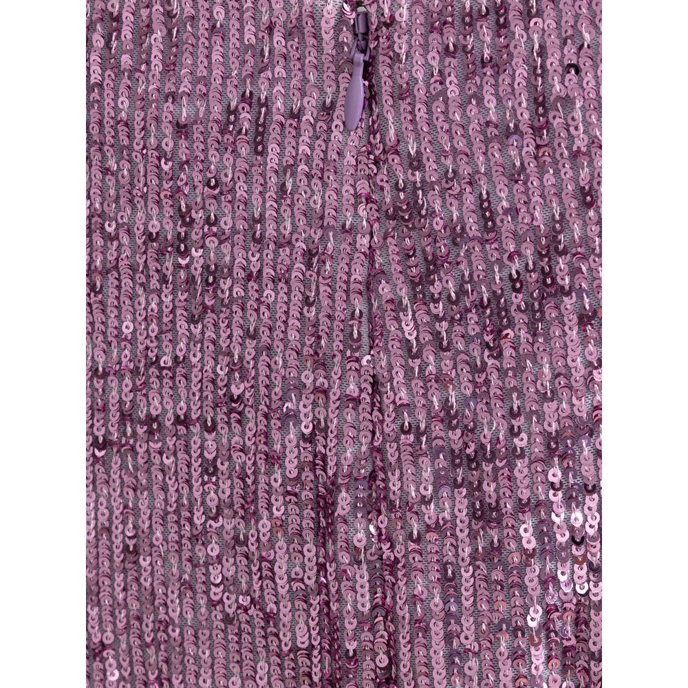 Tom Ford Pink Sequin Back Slit Maxi Skirt