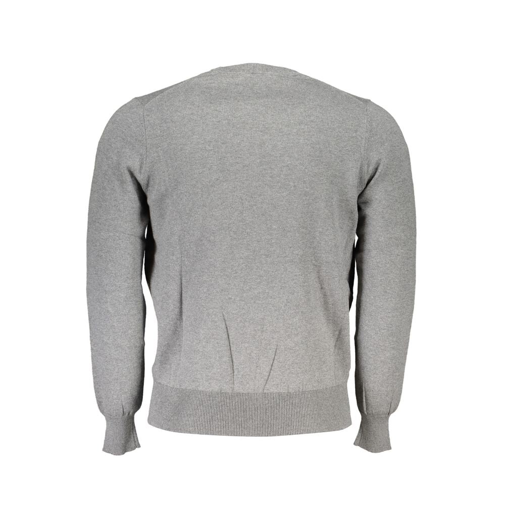 North Sails Logo Wool-Cashmere Crewneck Sweater - Marle Gray/Grey
