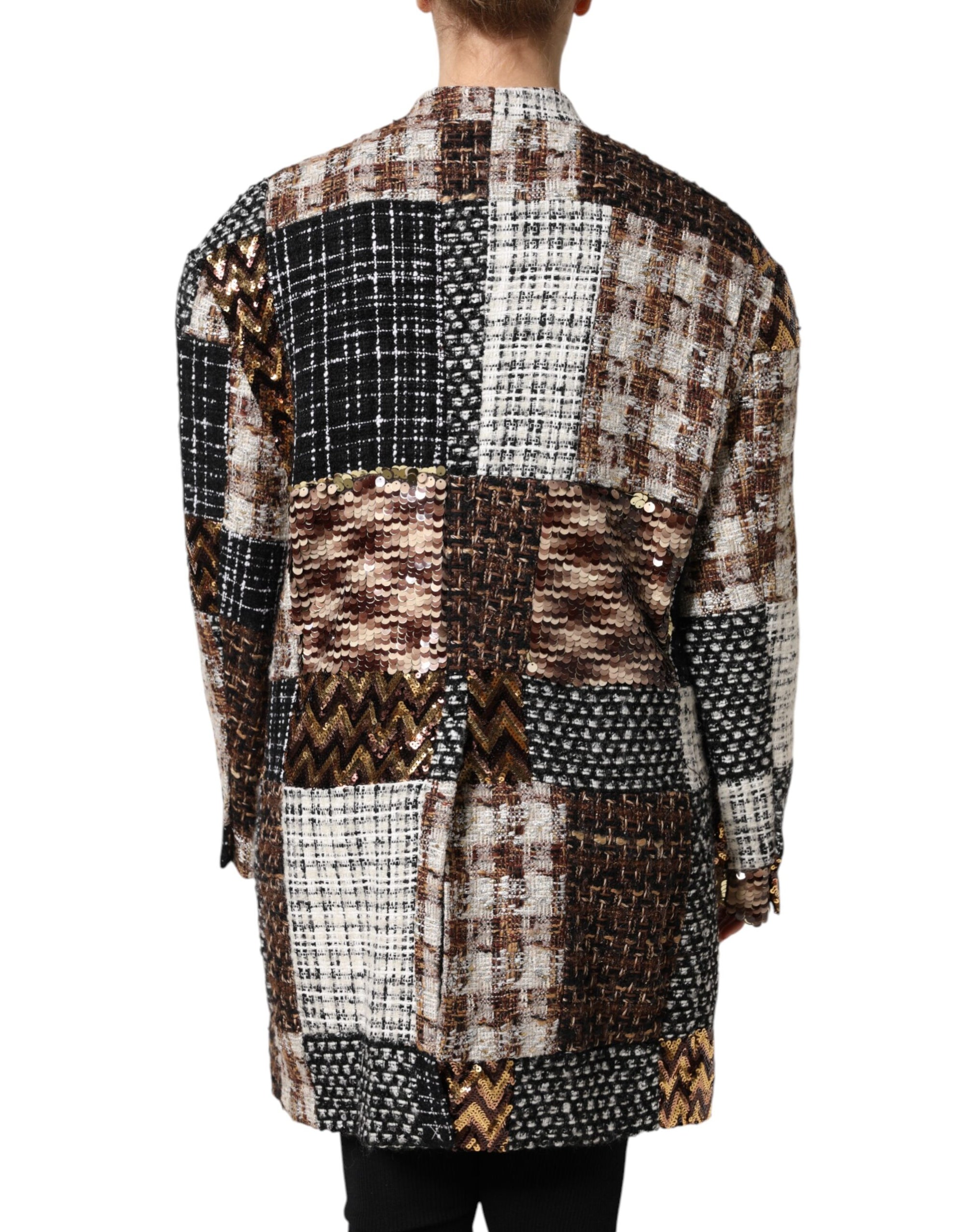 Dolce & Gabbana Patchwork & Mismatch Buttons Coat