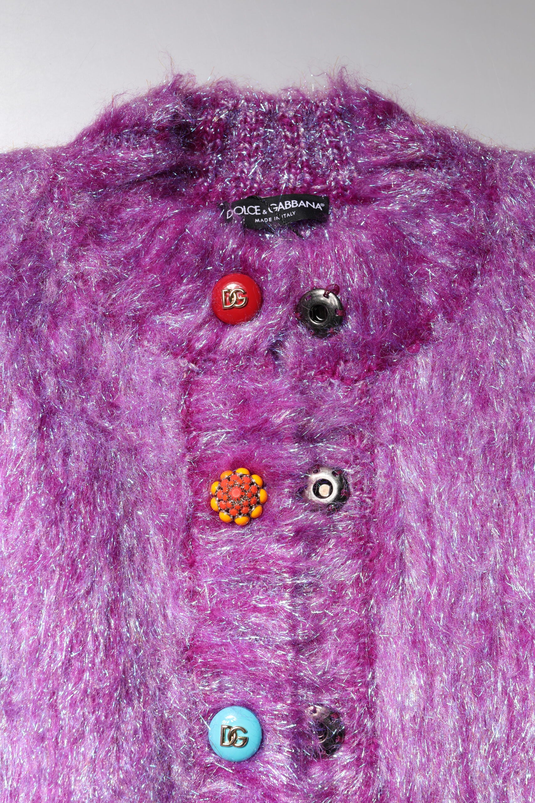 Dolce &amp; Gabbana Button Mismatch Trench Coat - Purple