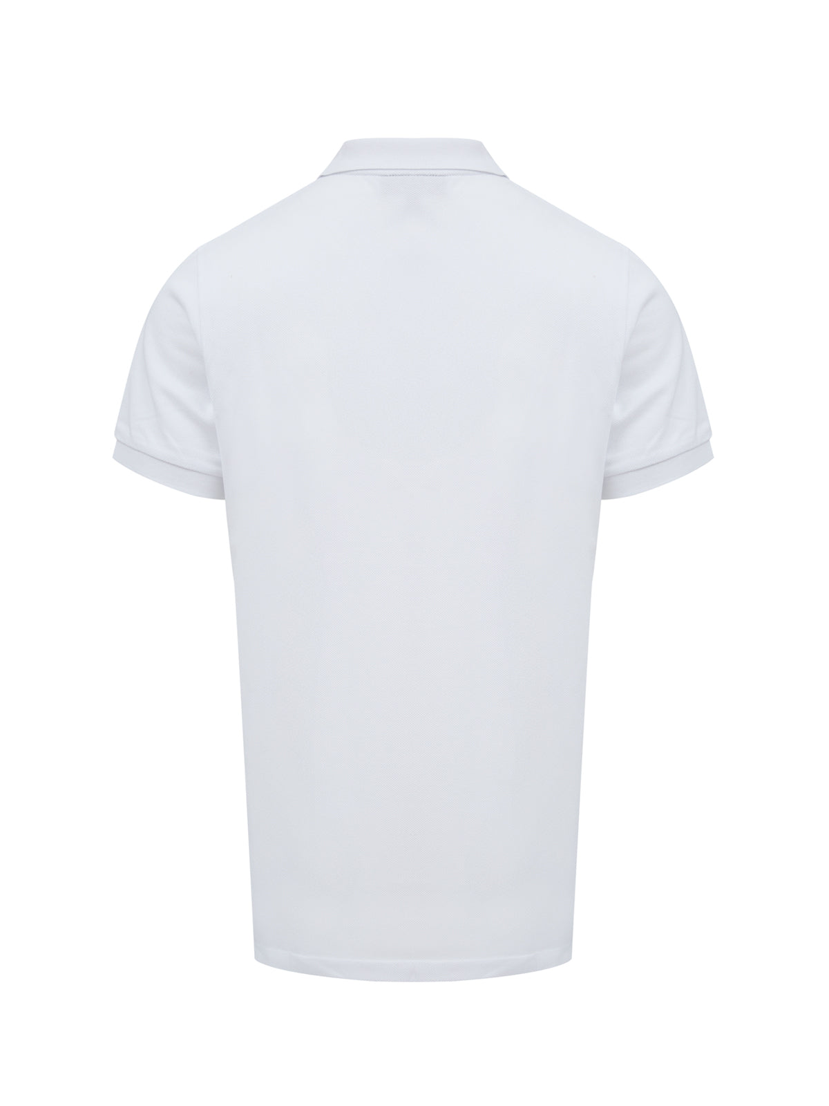 checked placket cotton polo top