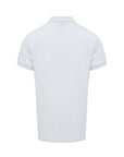 checked placket cotton polo top