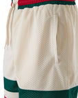 Gucci GG Red & Green Stripe Midi Shorts