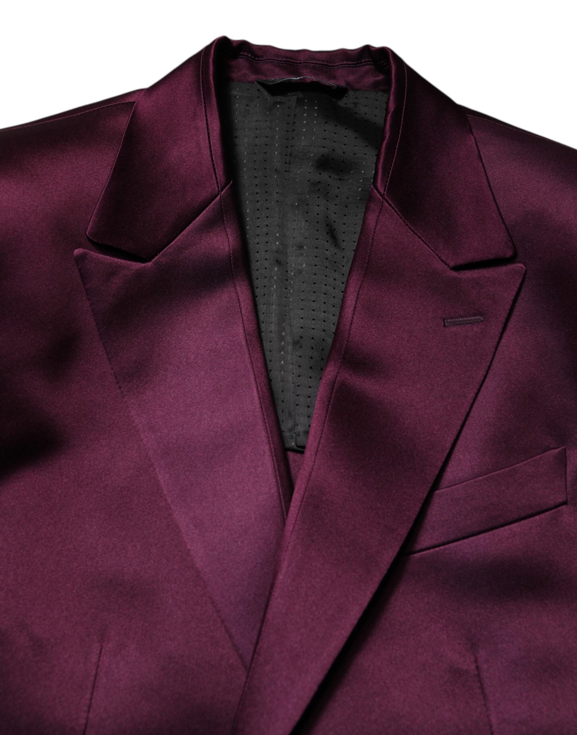 Dolce &amp; Gabbana Vest, Blazer &amp; Pants Silk 3-Piece Suit - Royal Purple