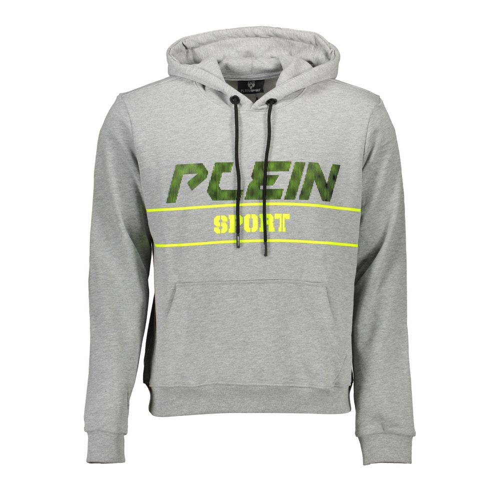 Plein Sport Logo Hoodie - Marle Gray/Grey - Made In Italy