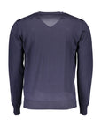 Harmont & Blaine V-Neck Wool Sweater - Blue