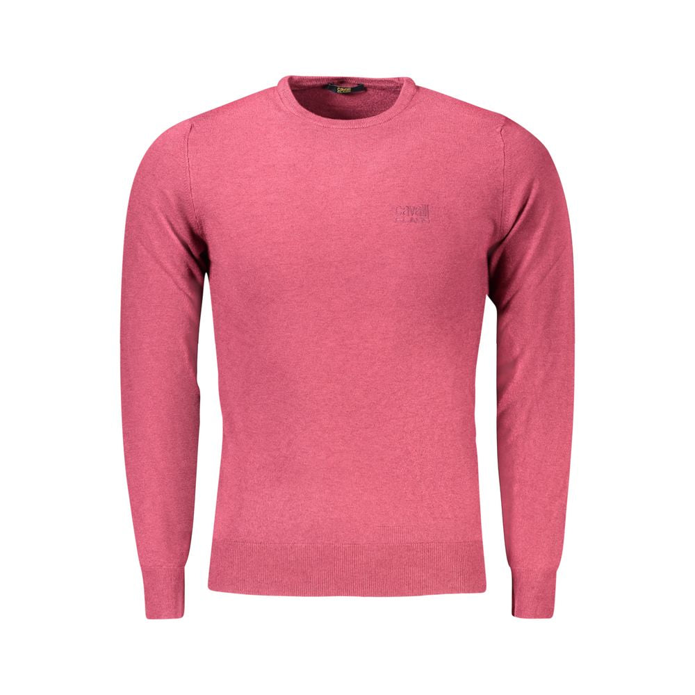 Cavalli Class Vintage Red Fitted Sweater