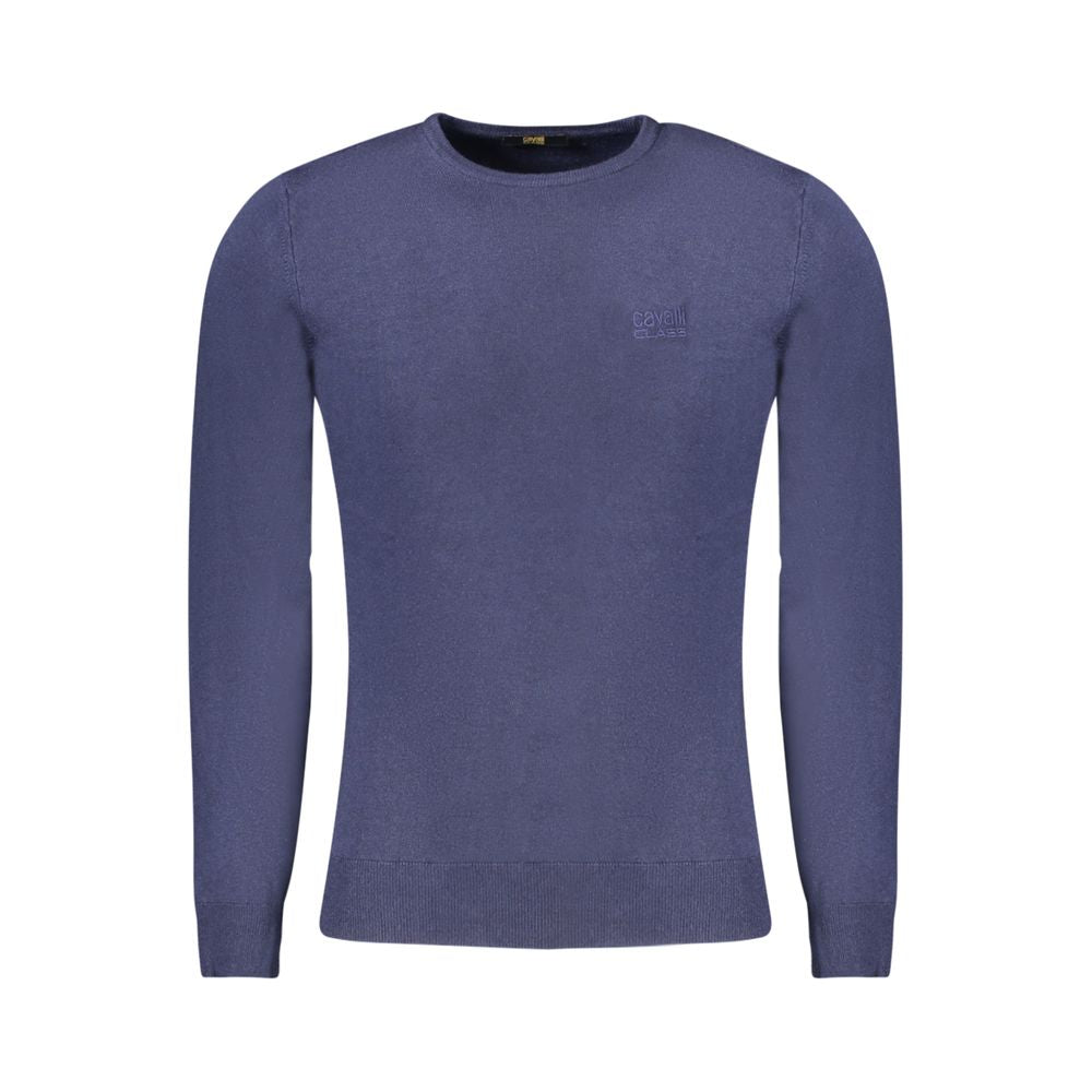 Cavalli Class Azure Blue Fitted Sweater