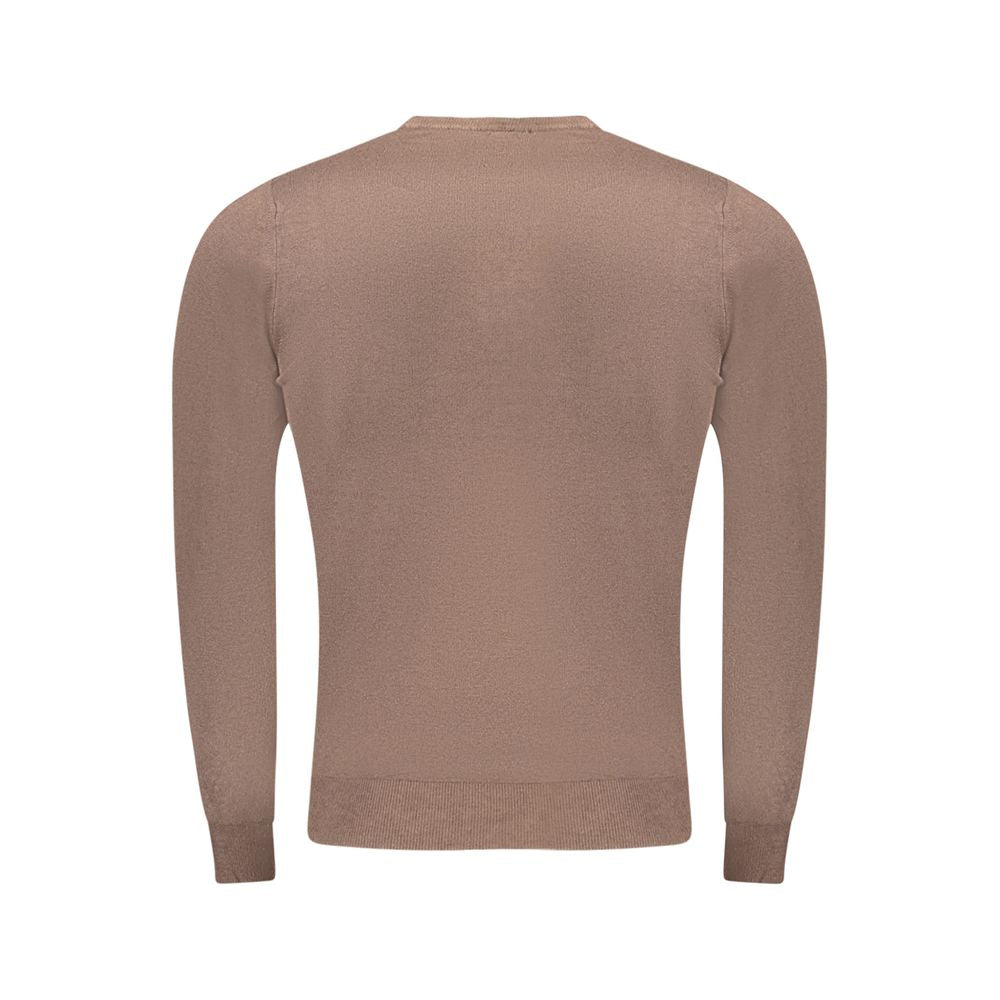 Cavalli Class Taupe Brown Fitted Sweater