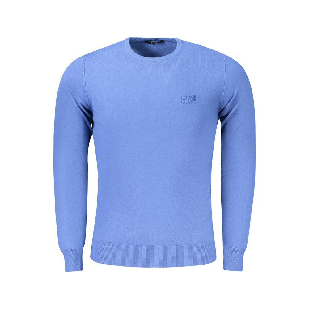 Cavalli Class Cerulean Blue Fitted Sweater