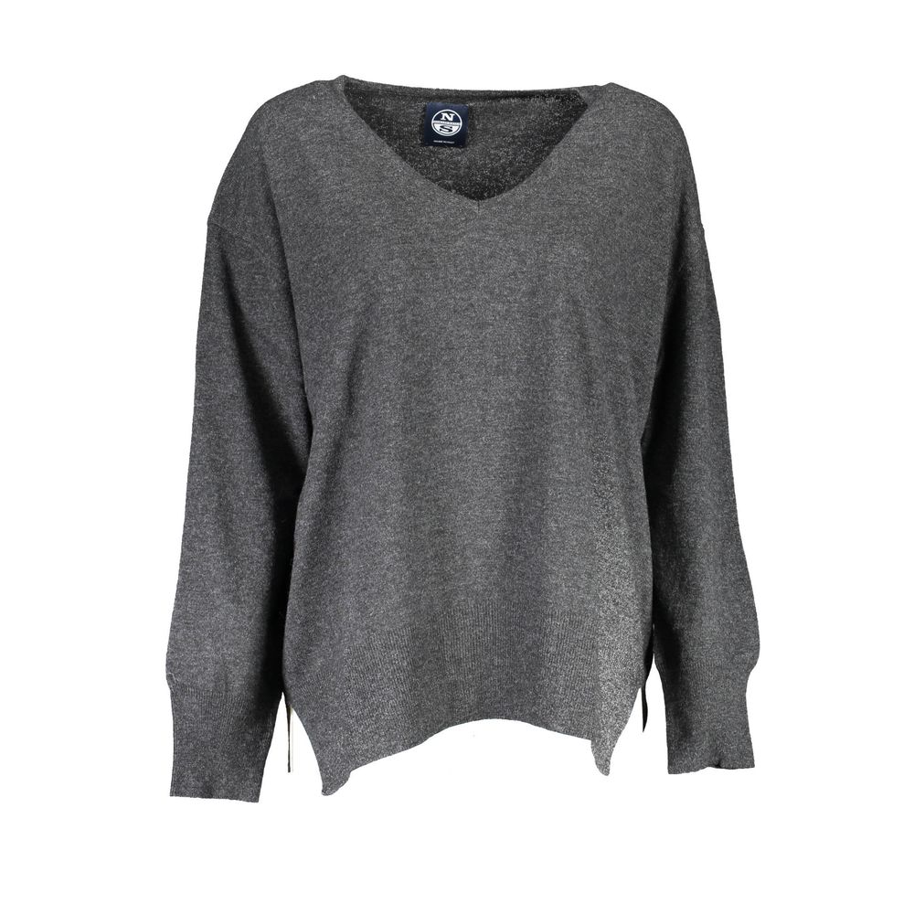 North Sails V-Neck Relaxed Fit Sweater - Charcoal