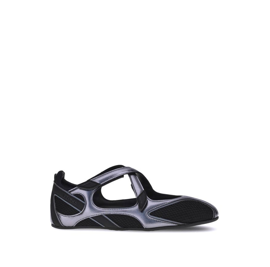 The Attico Nomad Ballerinas - Black & Silver