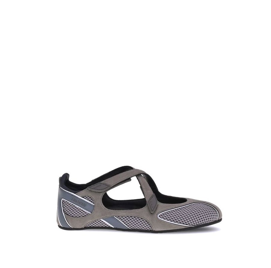 The Attico Nomad Ballet Flats - Gray/Grey