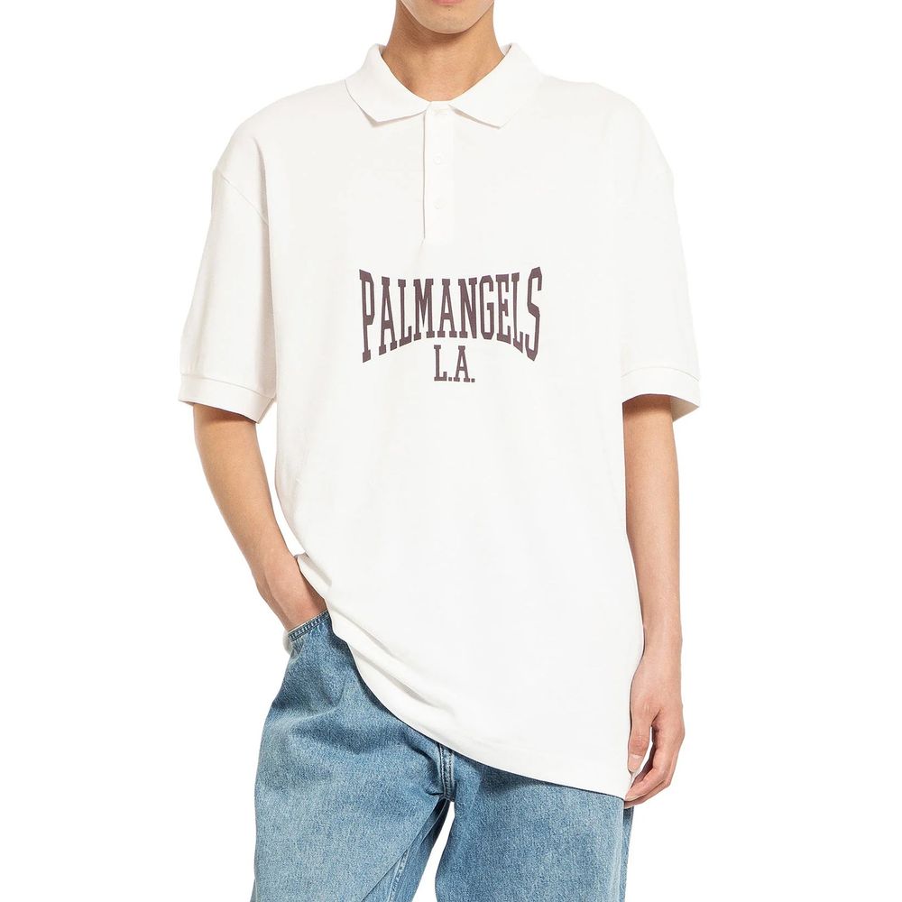 Palm Angels College Logo Polo - White