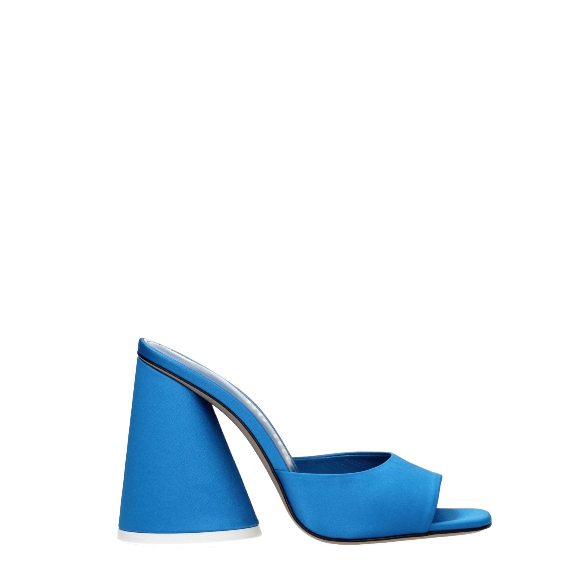 The Attico Luz Satin Mule Sandals - Blue