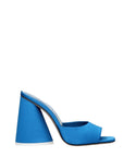 The Attico Luz Satin Mule Sandals - Blue