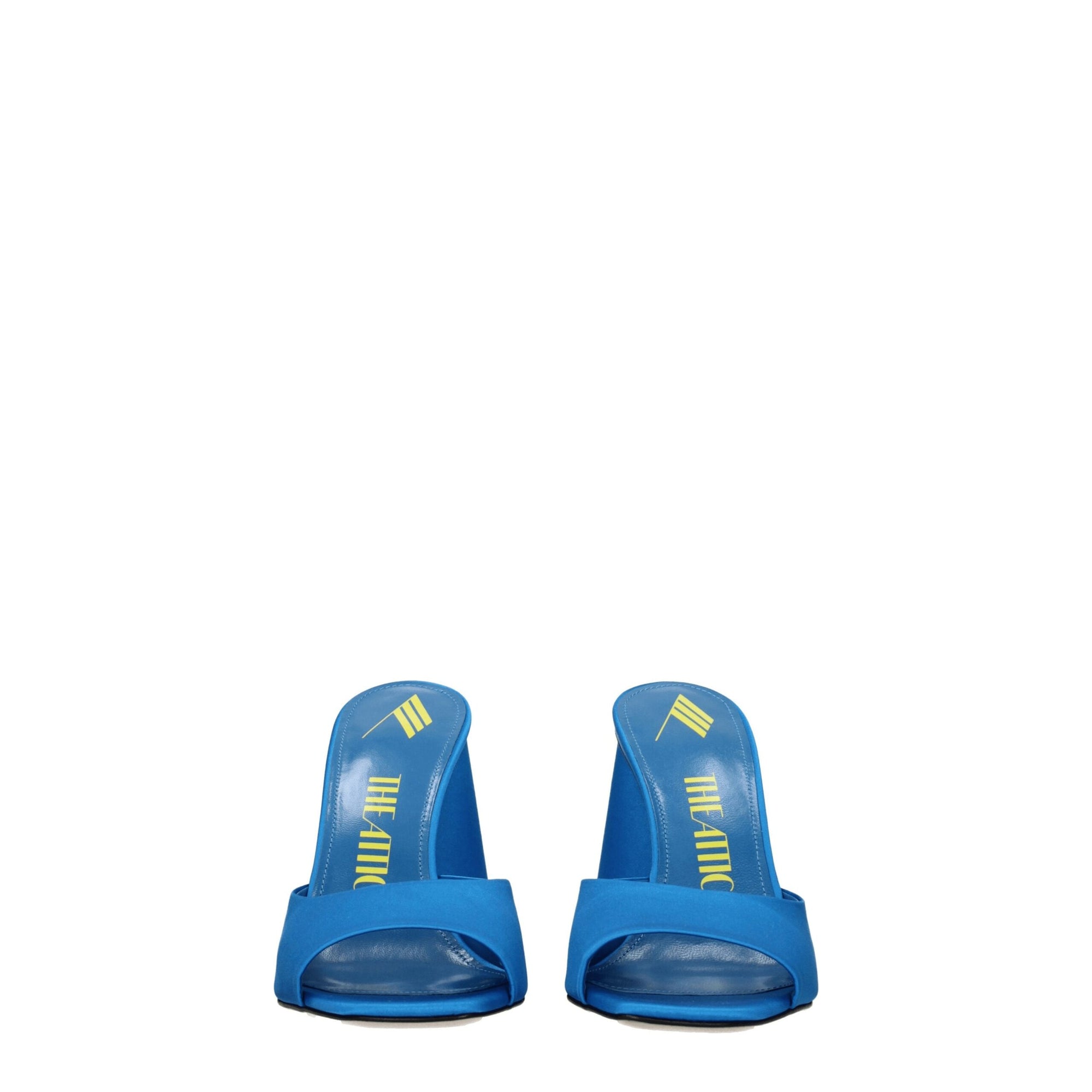 The Attico Luz Satin Mule Sandals - Blue