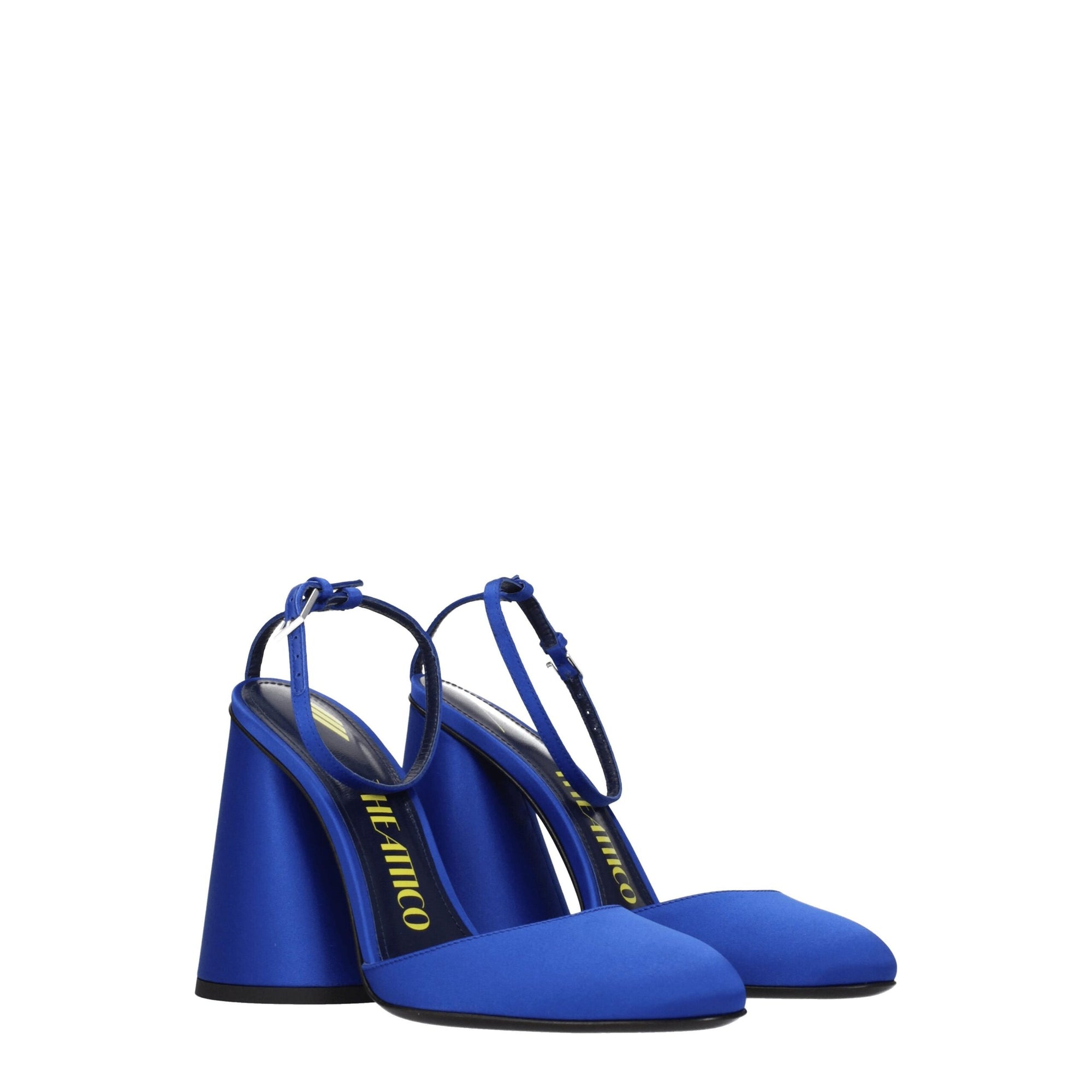 The Attico Luz Satin Heeled Sandals - Blue