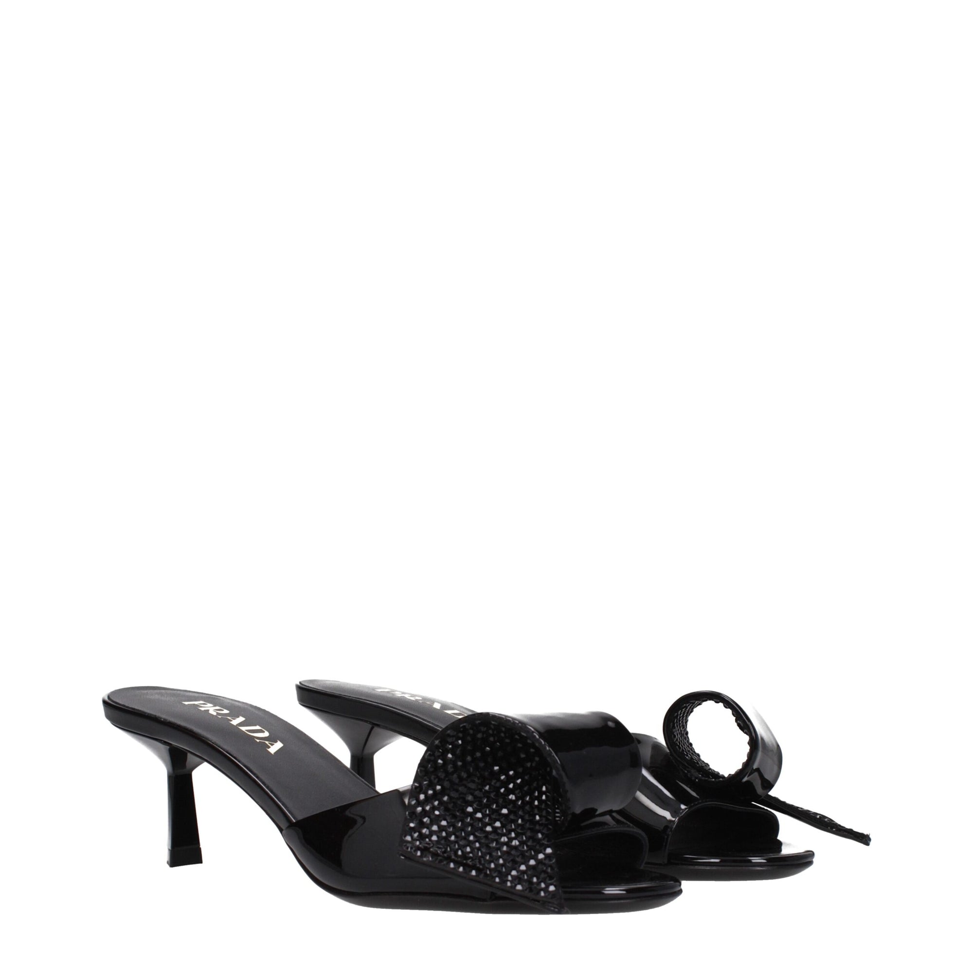 embellished knot patent leather kitten heel sandals