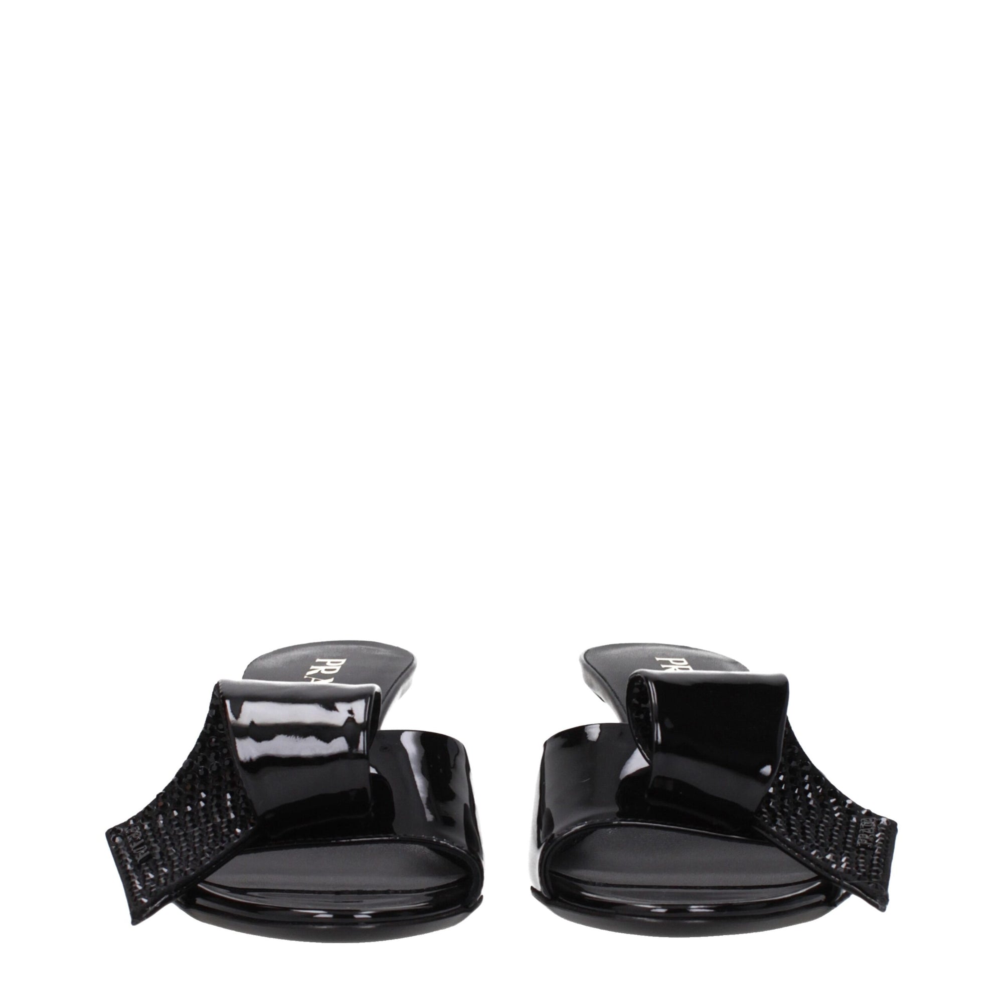 embellished knot patent leather kitten heel sandals