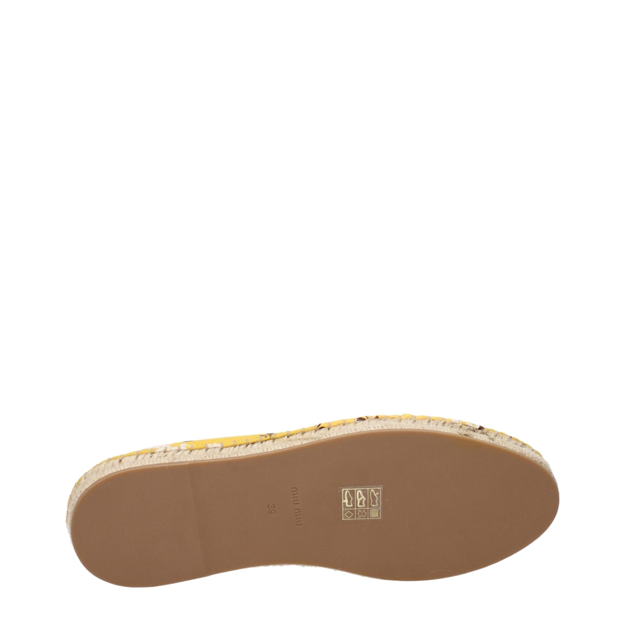 Miu Miu Floral Yellow Espadrilles